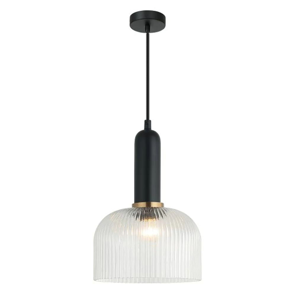CLA VINTAJ Pendant - 1 Light, Dome, Ribbed Glass-CLA Lighting-Ozlighting.com.au