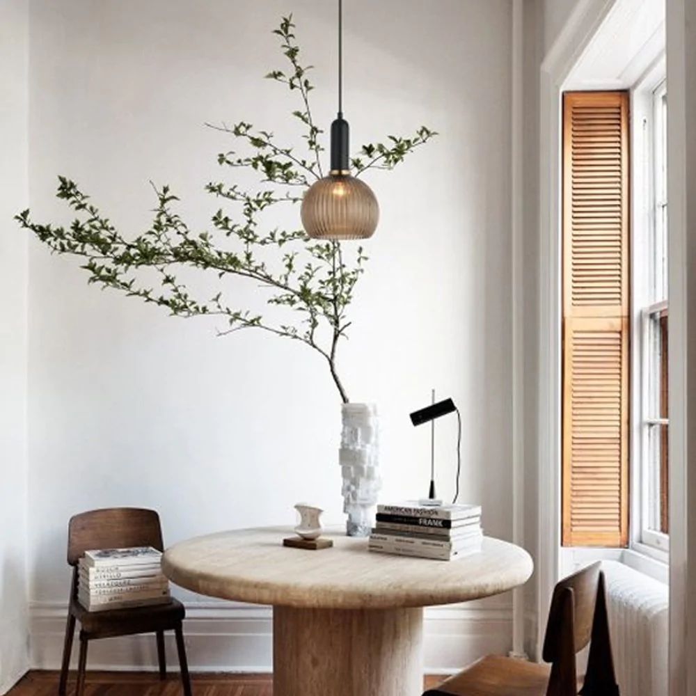 CLA VINTAJ Pendant - 1 Light, Wine Glass, Ribbed Glass-CLA Lighting-Ozlighting.com.au