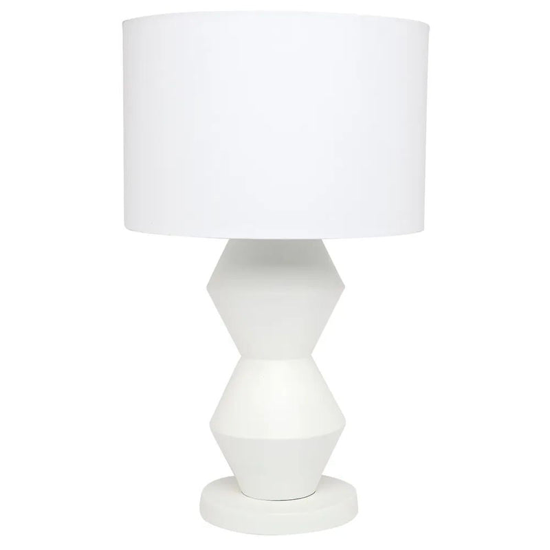 Cafe Lighting ABSTRACT - Minimalist White Table Lamp-Cafe Lighting-Ozlighting.com.au