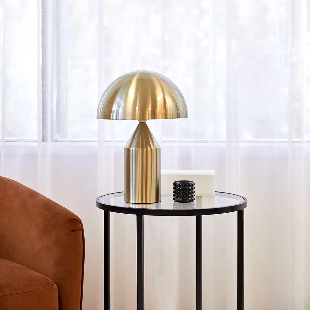 Cafe Lighting AJAY Table Lamp - Modernist Brass-Finished-Cafe Lighting-Ozlighting.com.au