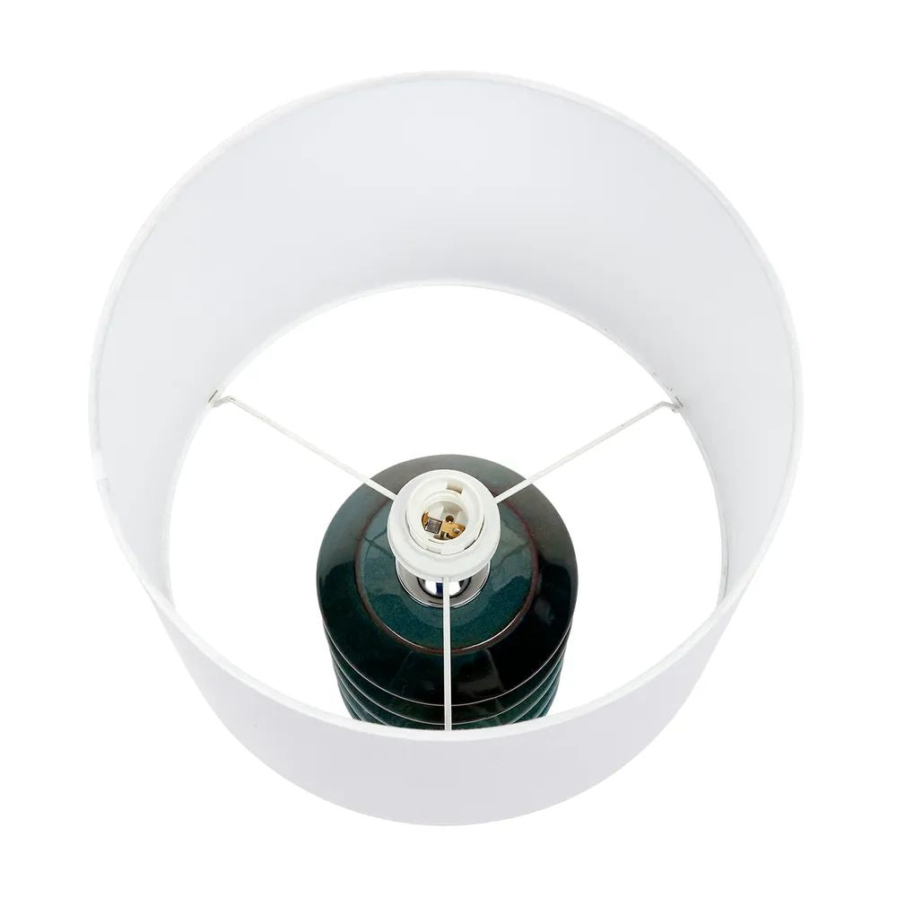 Cafe Lighting AZUL Table Lamp - Teal & Tobacco Glazed Retro-Cafe Lighting-Ozlighting.com.au