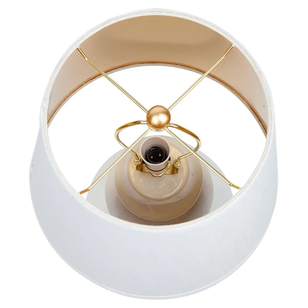 Cafe Lighting BALDWIN Table Lamp - White & Gold Ceramic-Cafe Lighting-Ozlighting.com.au