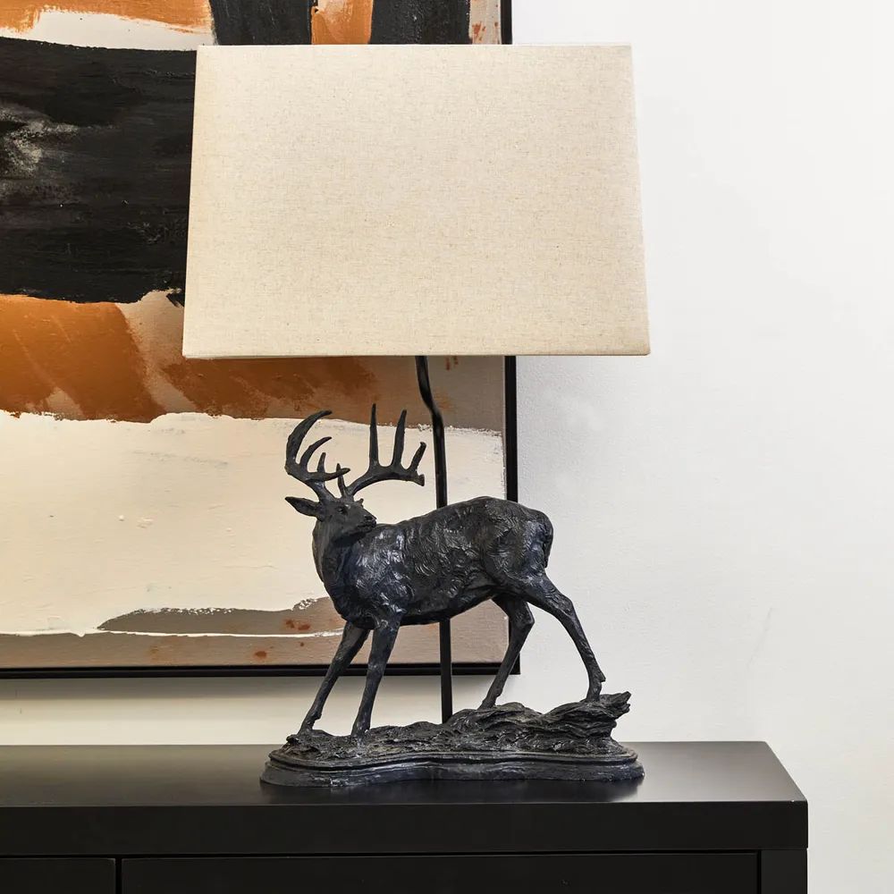 Cafe Lighting CALGARY - Stag Shaped Table Lamp-Cafe Lighting-Ozlighting.com.au