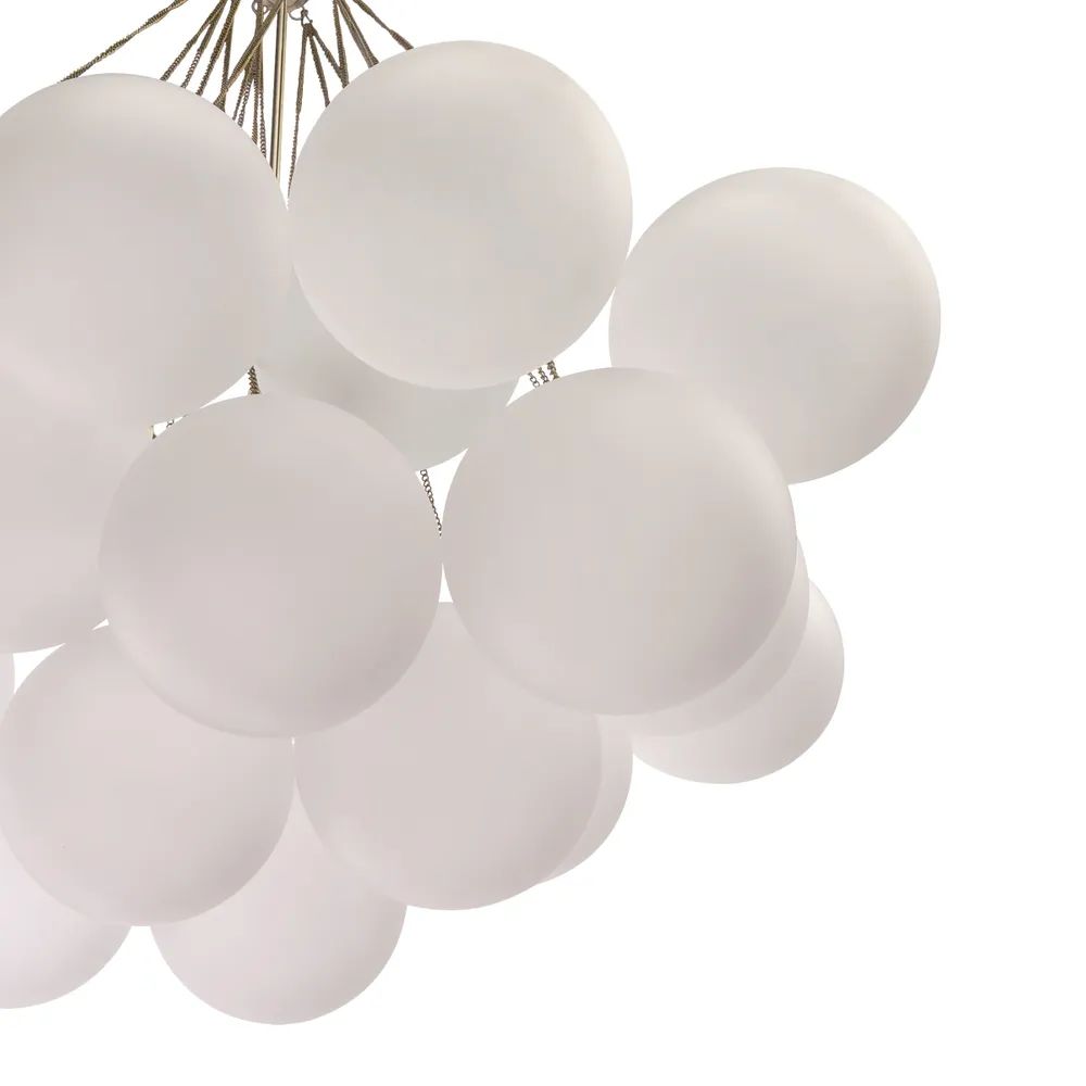 Cafe Lighting CLOUD Pendant - 3 Light Medium/Large Glass Opal Ball Cloud Cluster-Cafe Lighting-Ozlighting.com.au