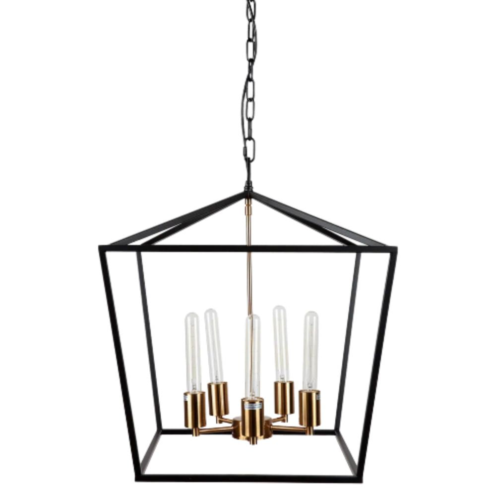 Cafe Lighting LE MANS Pendant - 5 Light Medium/Large Cage Lantern-Cafe Lighting-Ozlighting.com.au
