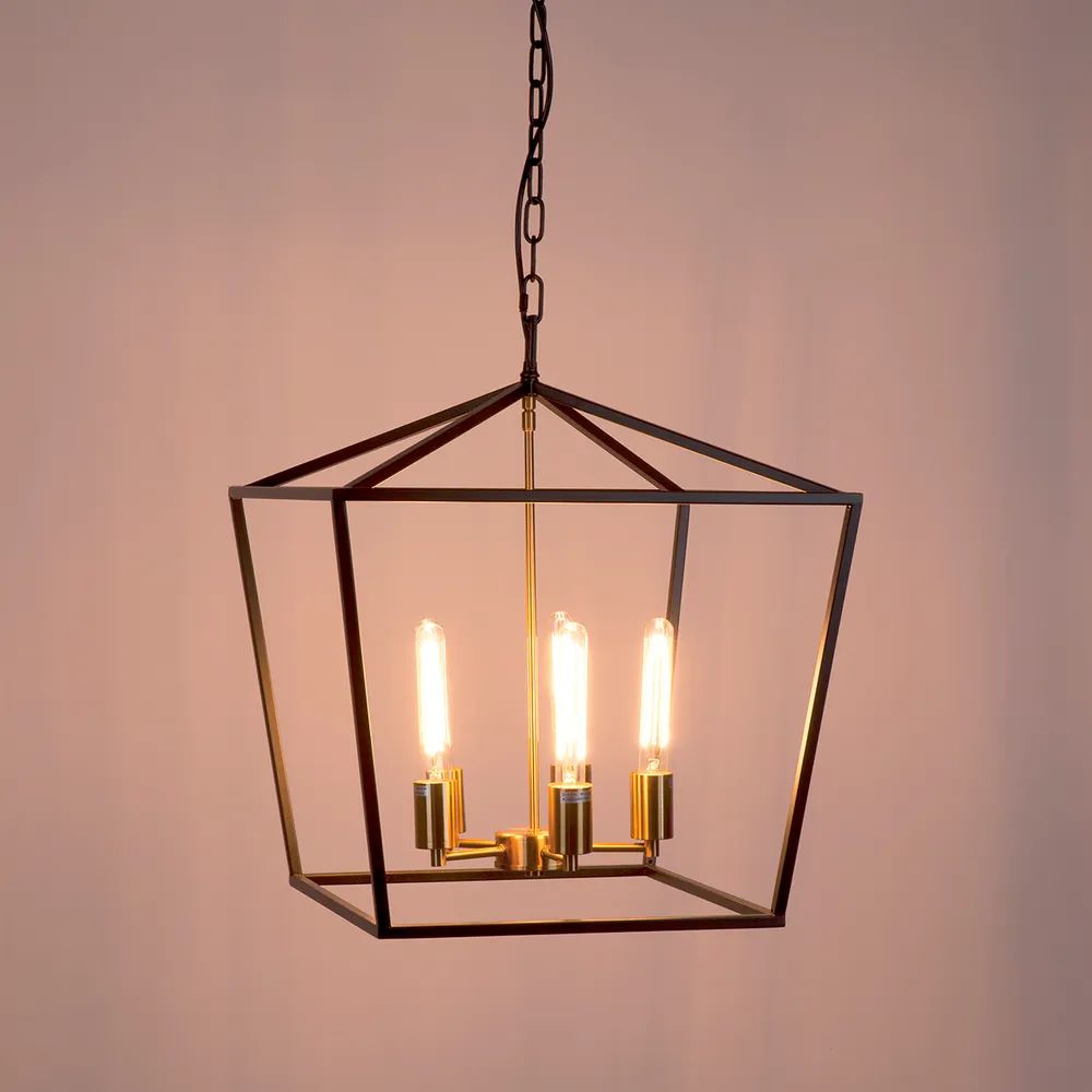 Cafe Lighting LE MANS Pendant - 5 Light Medium/Large Cage Lantern-Cafe Lighting-Ozlighting.com.au