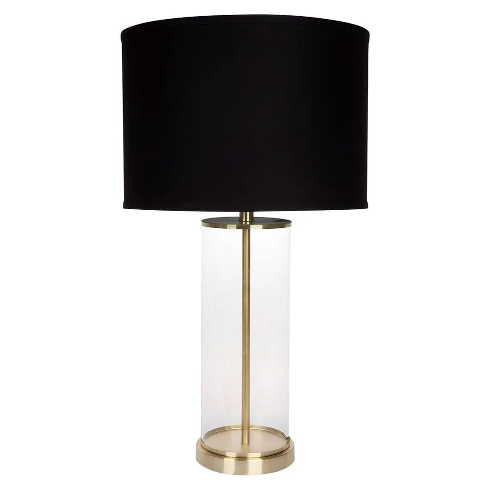 Cafe Lighting LEFT BANK Table Lamp - Cylindrical Clear Glass-Cafe Lighting-Ozlighting.com.au