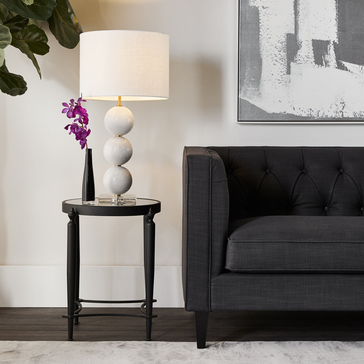 Cafe Lighting MANOLO Table Lamp - White Marble-Cafe Lighting-Ozlighting.com.au