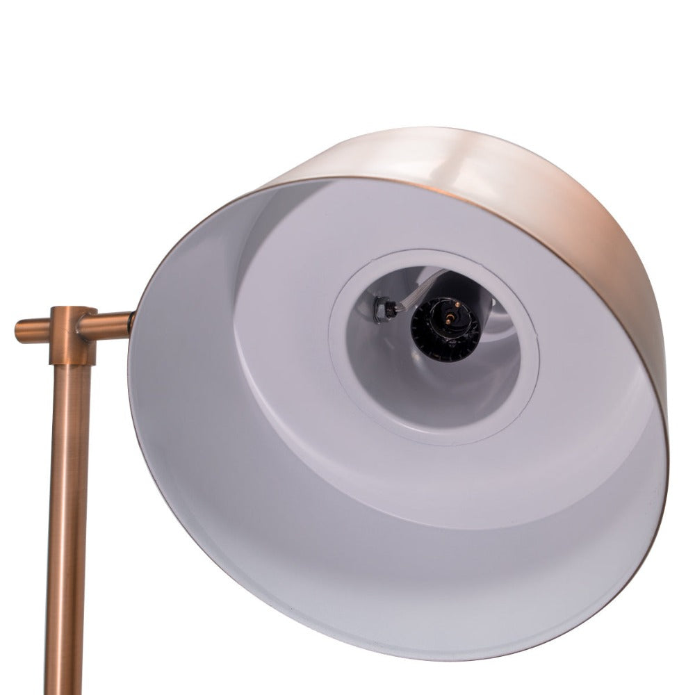 Cafe Lighting MARLIN Floor Lamp - White Marble Base And Metal Brass-Cafe Lighting-Ozlighting.com.au