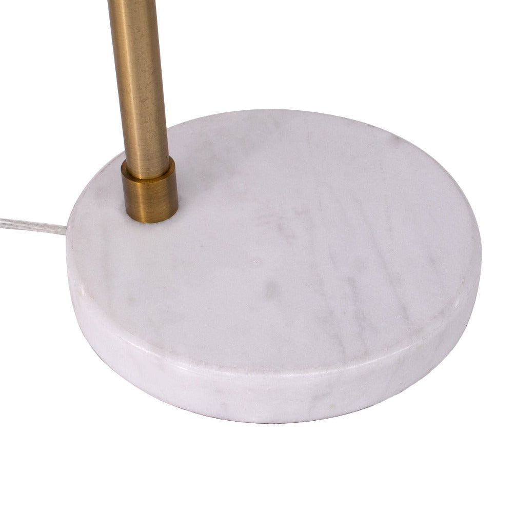 Cafe Lighting MARLIN Floor Lamp - White Marble Base And Metal Brass-Cafe Lighting-Ozlighting.com.au