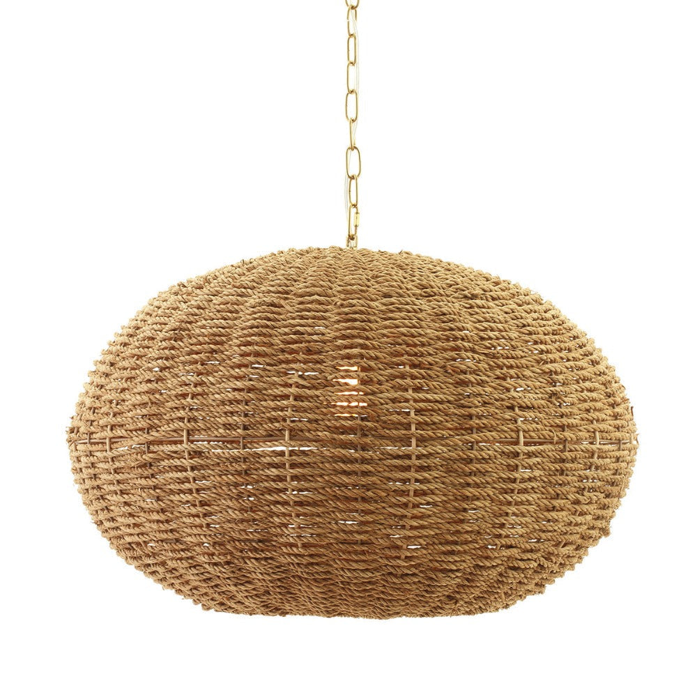 Cafe Lighting MONTEGO Pendant - 64.5cm Oval Rattan-Cafe Lighting-Ozlighting.com.au