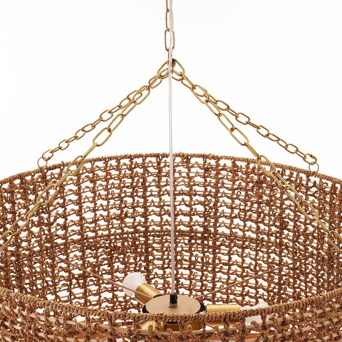 Cafe Lighting NAVARRE - 81cm Two-Tier Rattan Pendant-Cafe Lighting-Ozlighting.com.au
