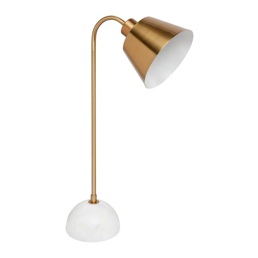 Cafe Lighting NICHOLSON - White Marble Table Lamp-Cafe Lighting-Ozlighting.com.au