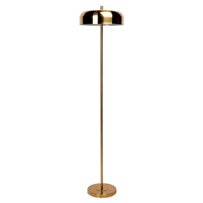 Cafe Lighting SACHS - 2 Light Metal Dome Floor Lamp - Brushed Brass-Cafe Lighting-Ozlighting.com.au
