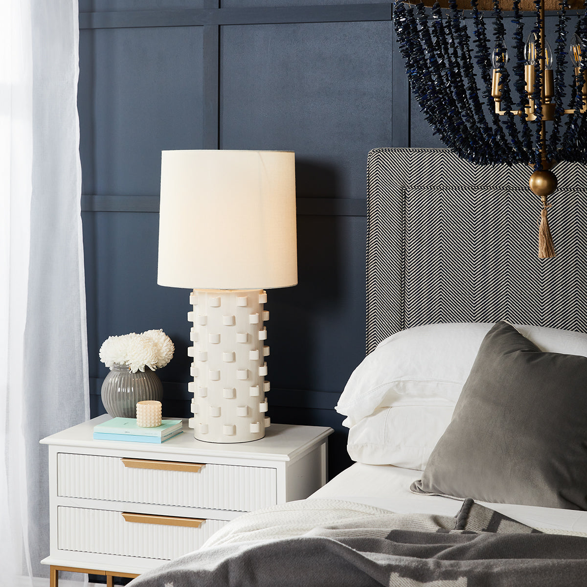 Cafe Lighting SMITH Table Lamp - Off-White Cracked Glazed Textured Ceramic-Cafe Lighting-Ozlighting.com.au