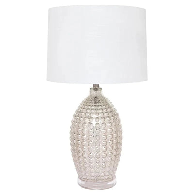 Cafe Lighting TABITHA - Dimpled Patterned Mercury Silver Glass Table Lamp-Cafe Lighting-Ozlighting.com.au