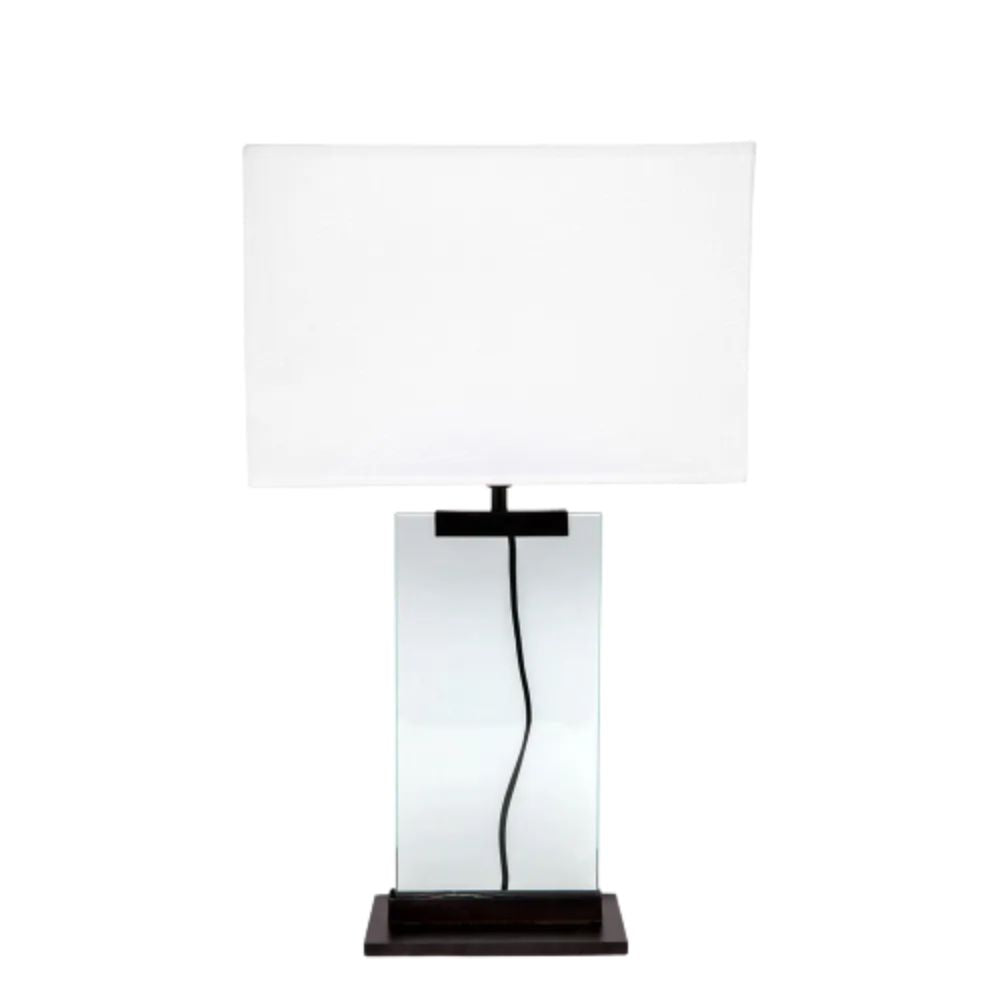Cafe Lighting VALERIA Table Lamp - Clear Glass Panel-Cafe Lighting-Ozlighting.com.au