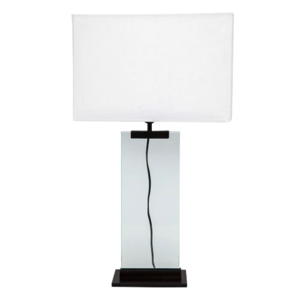 Cafe Lighting VALERIA Table Lamp - Clear Glass Panel-Cafe Lighting-Ozlighting.com.au