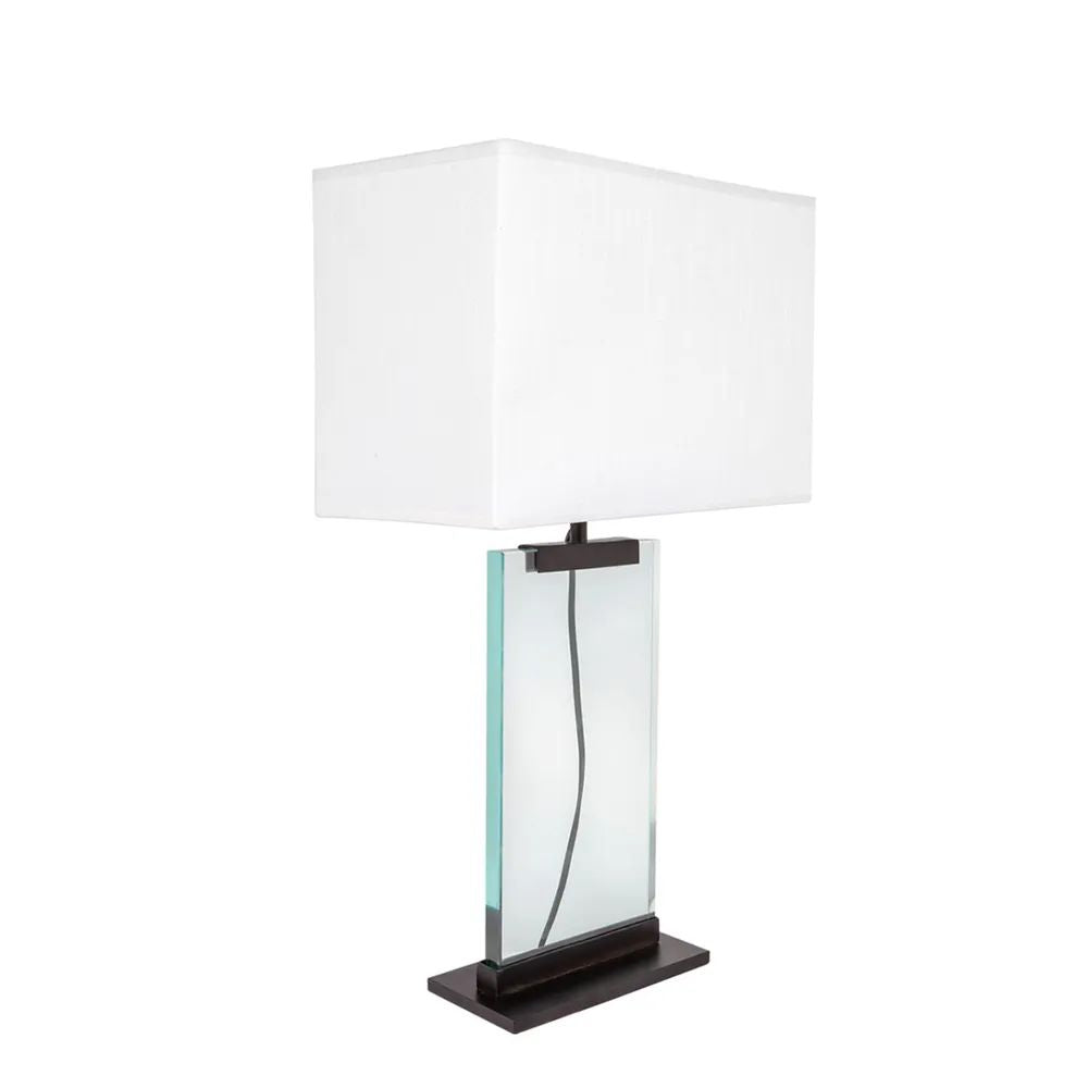 Cafe Lighting VALERIA Table Lamp - Clear Glass Panel-Cafe Lighting-Ozlighting.com.au