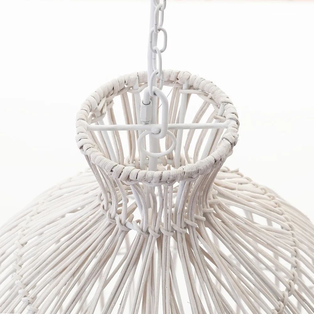 Cafe Lighting VENTURA Pendant - 1 Light Rattan Bell-Cafe Lighting-Ozlighting.com.au