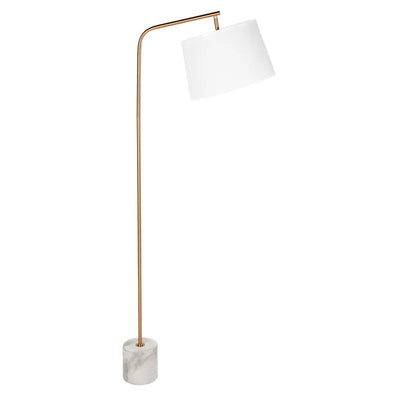 Cafe Lighting WAVERLY - White Marble And Metal Floor Lamp-Cafe Lighting-Ozlighting.com.au
