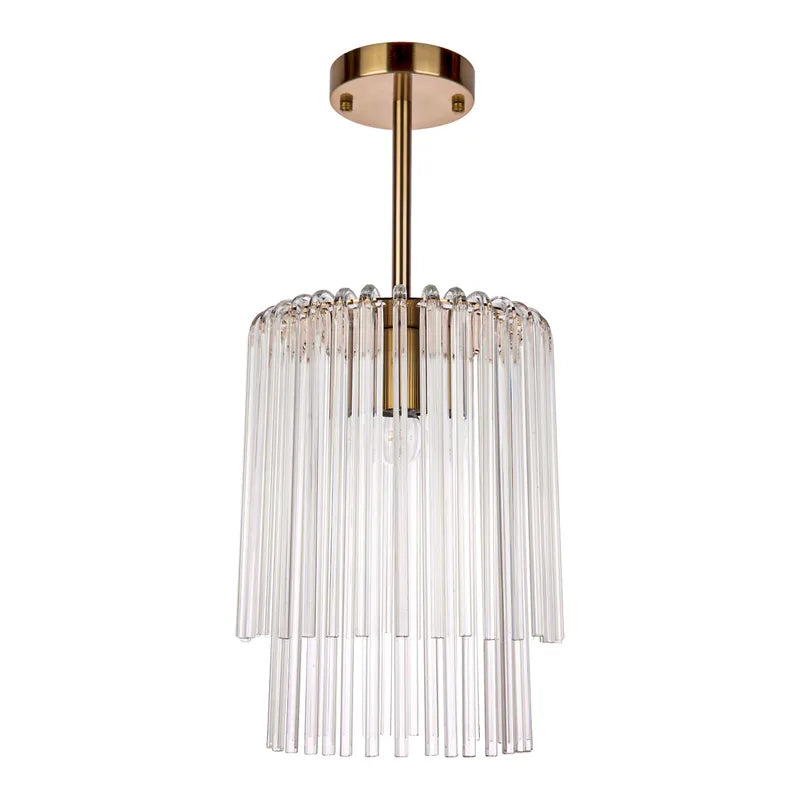 Cafe Lighting ZARA Flush-Mount Pendant/Ceiling Light - Glass Rods, E27-Cafe Lighting-Ozlighting.com.au