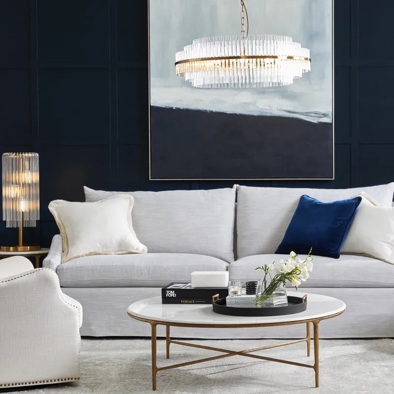 Cafe Lighting ZARA Table Lamp - 3 Light Clear Glass Rods-Cafe Lighting-Ozlighting.com.au