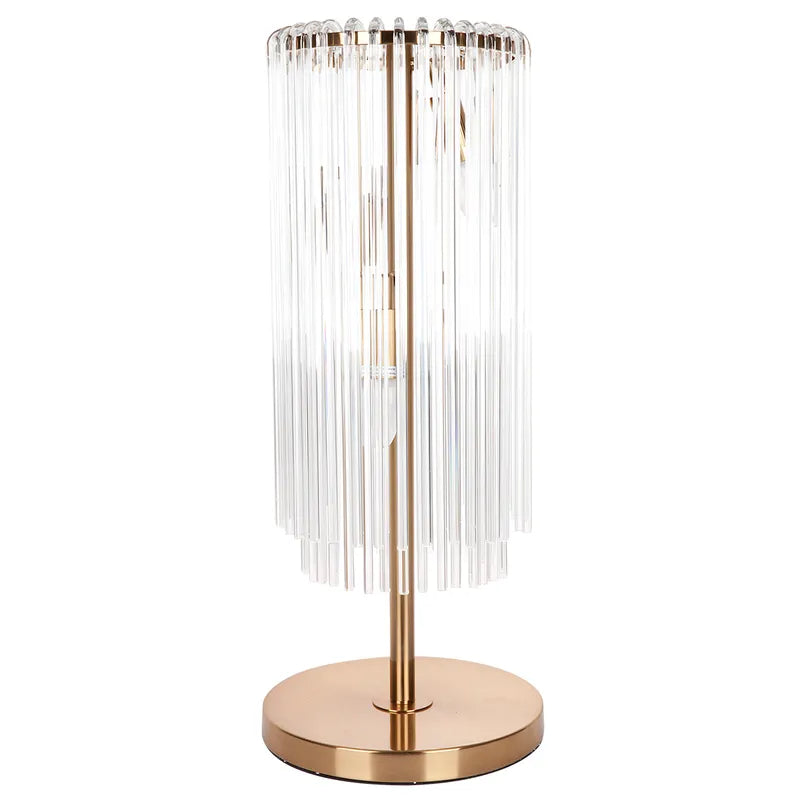 Cafe Lighting ZARA Table Lamp - 3 Light Clear Glass Rods-Cafe Lighting-Ozlighting.com.au