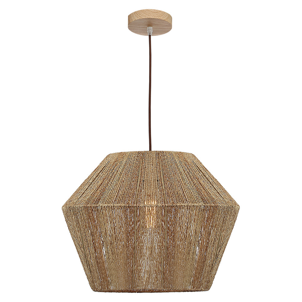 Cougar CASSIE Pendant Light - Natural String Woven-Cougar Lighting-Ozlighting.com.au