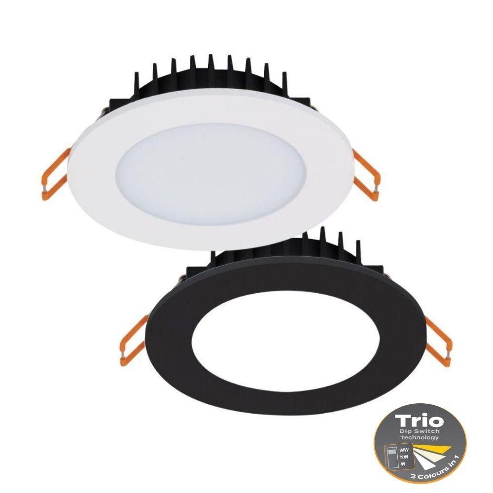 Domus BLISS-10 LED Downlight - 10W, Tri-Colour, Dimmable, IP54, Flat Face-Domus Lighting-Ozlighting.com.au