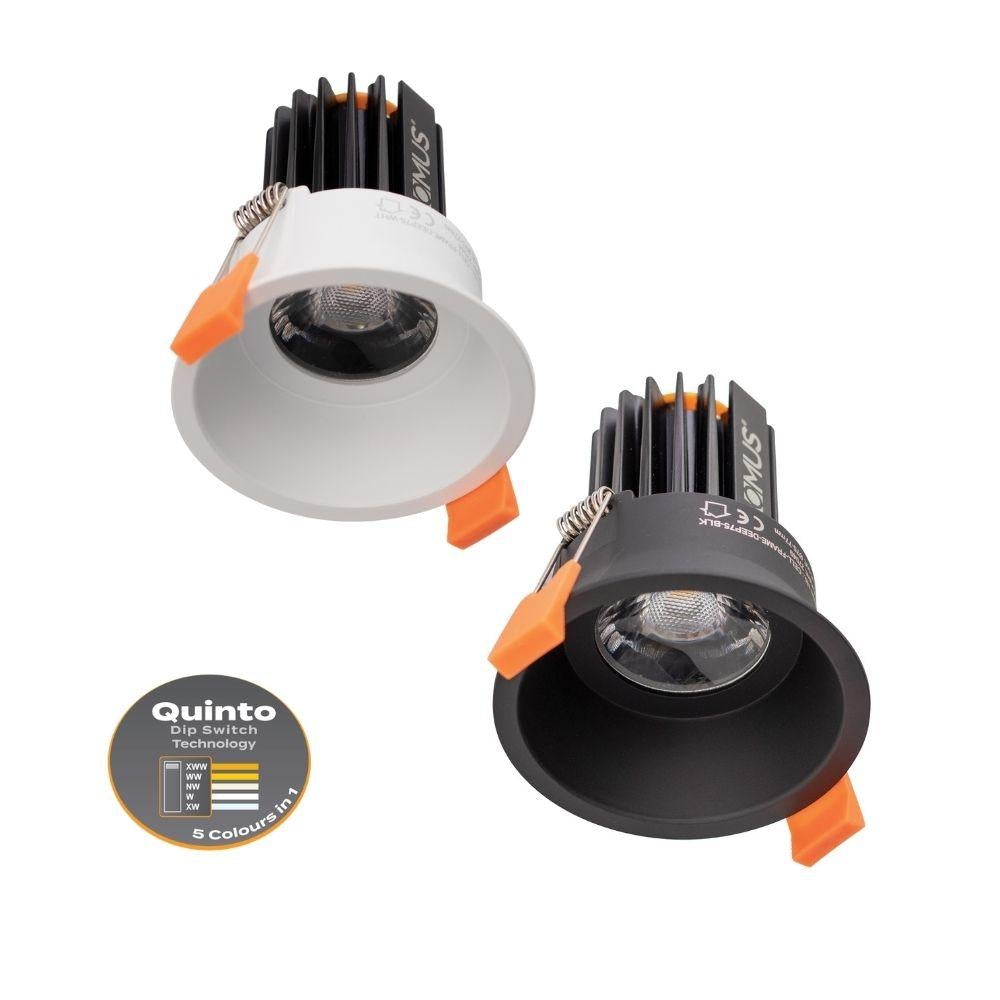 Domus CELL-13-5CCT-D75 LED Downlight - 13W, 5-CCT, Dimmable, Fixed, Deepset-Domus Lighting-Ozlighting.com.au