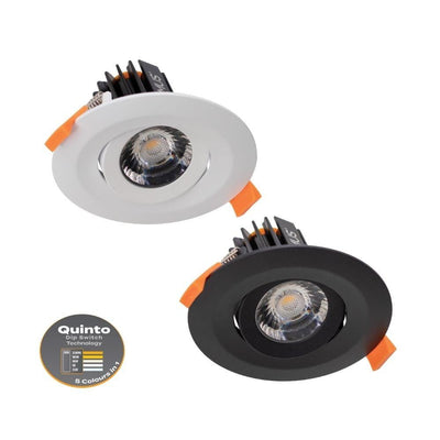 Domus CELL-9-5CCT-T90 - 9W LED 5-CCT Switchable Dimmable T90 Tiltable Downlight-Domus Lighting-Ozlighting.com.au
