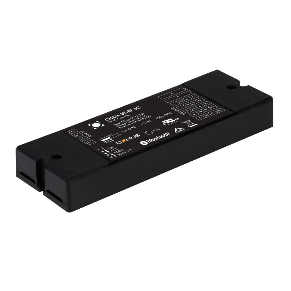 Domus CHAM-BT-RF-5C Controller - Master LED Universal 5 Channel Smart RF and Bluetooth RGB/RGBW/TW/Single Colour - DRIVER REQUIRED-Domus Lighting-Ozlighting.com.au