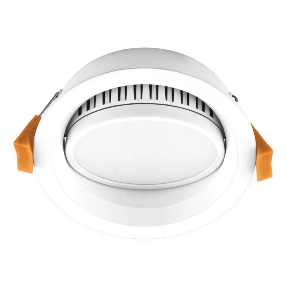 Domus DECO-13-TILT LED Downlight - 13W, Tri-Colour, Dimmable, IP44, Round, Tilt, Adjustable-Domus Lighting-Ozlighting.com.au