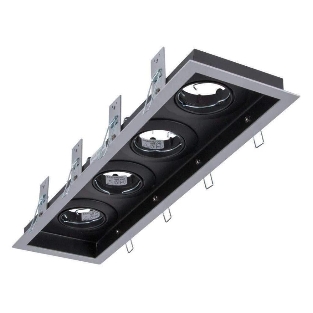 Domus DSL-101/4B - 4 Light Slotter Downlight Frame-Domus Lighting-Ozlighting.com.au