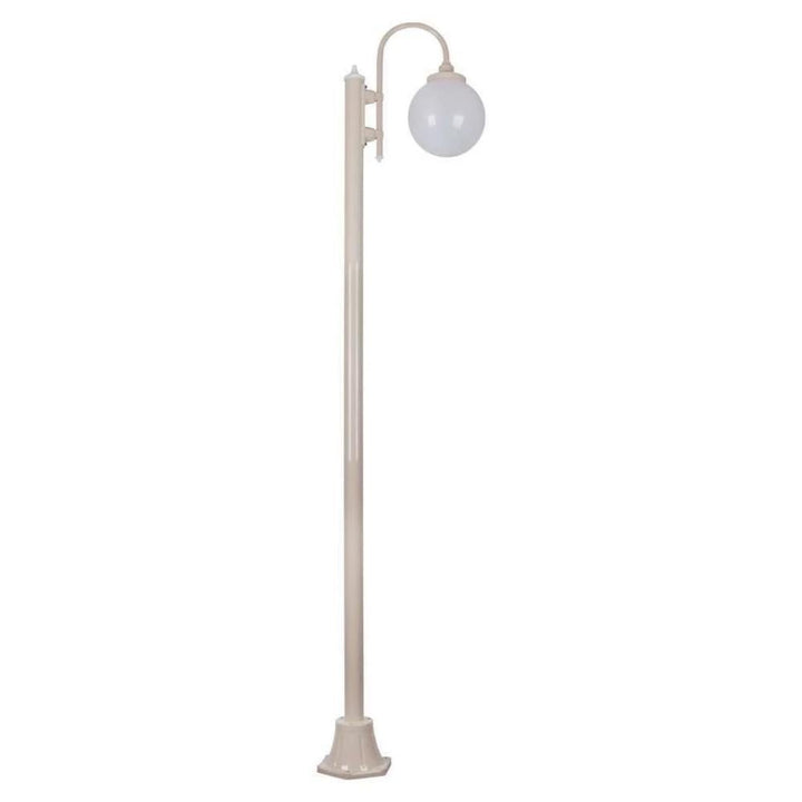 Domus GT-1001 Lisbon - Single Sphere Curved Arm Plain Post-Domus Lighting-Ozlighting.com.au