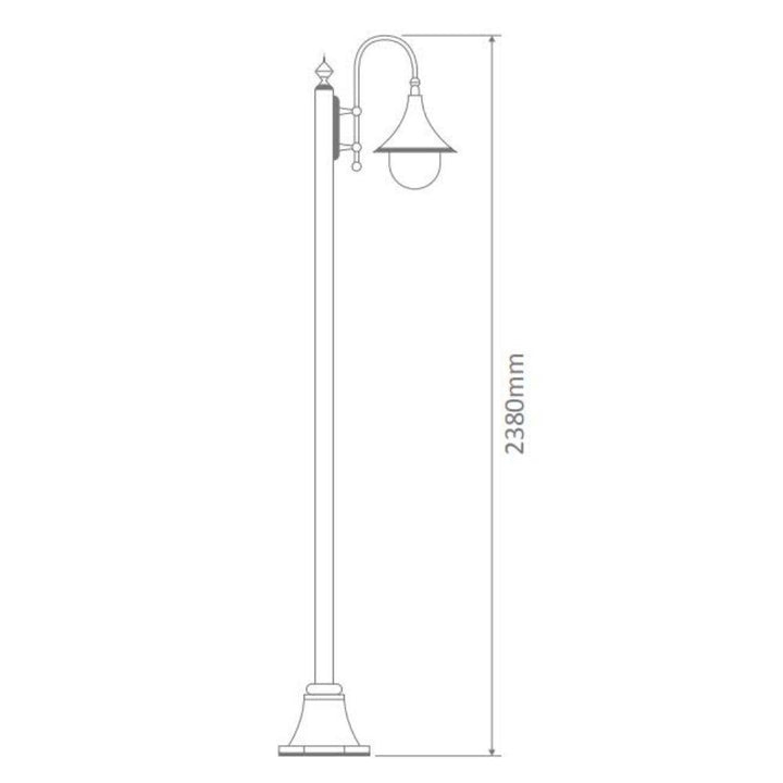 Domus GT-1068 Monaco - Single Head Plain Post-Domus Lighting-Ozlighting.com.au
