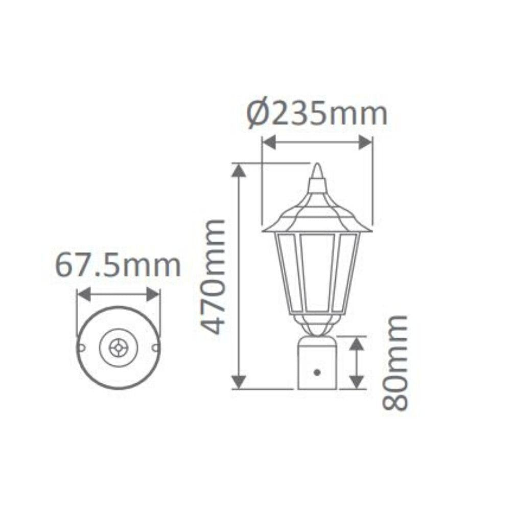 Domus GT-149 Chester - Exterior Post Top Light-Domus Lighting-Ozlighting.com.au
