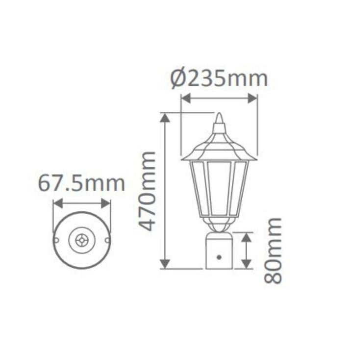 Domus GT-149 Chester - Exterior Post Top Light-Domus Lighting-Ozlighting.com.au