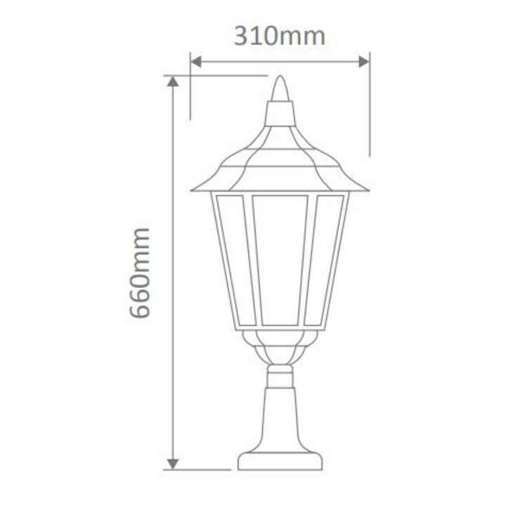Domus GT-163 Chester Large - Exterior Pillar Mount Light-Domus Lighting-Ozlighting.com.au