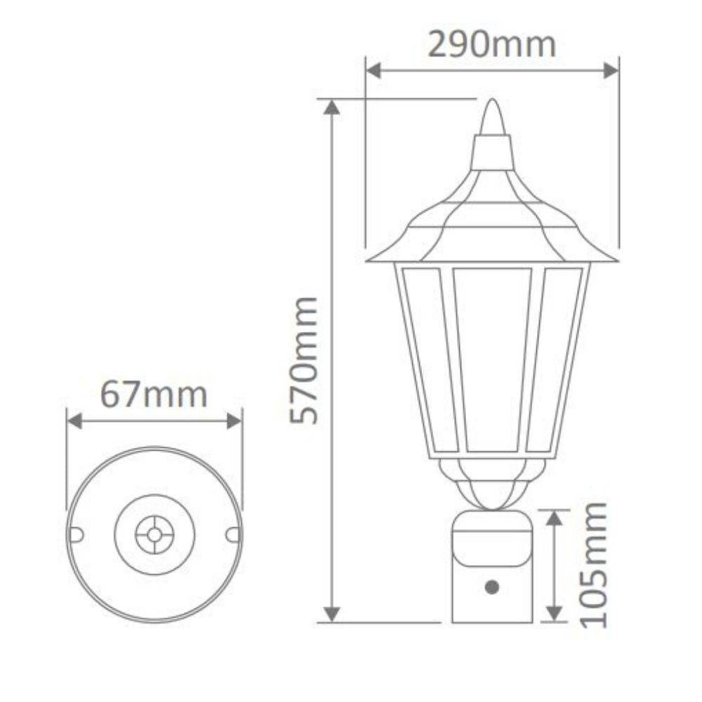 Domus GT-166 Chester Large Outdoor Post Top Light-Domus Lighting-Ozlighting.com.au