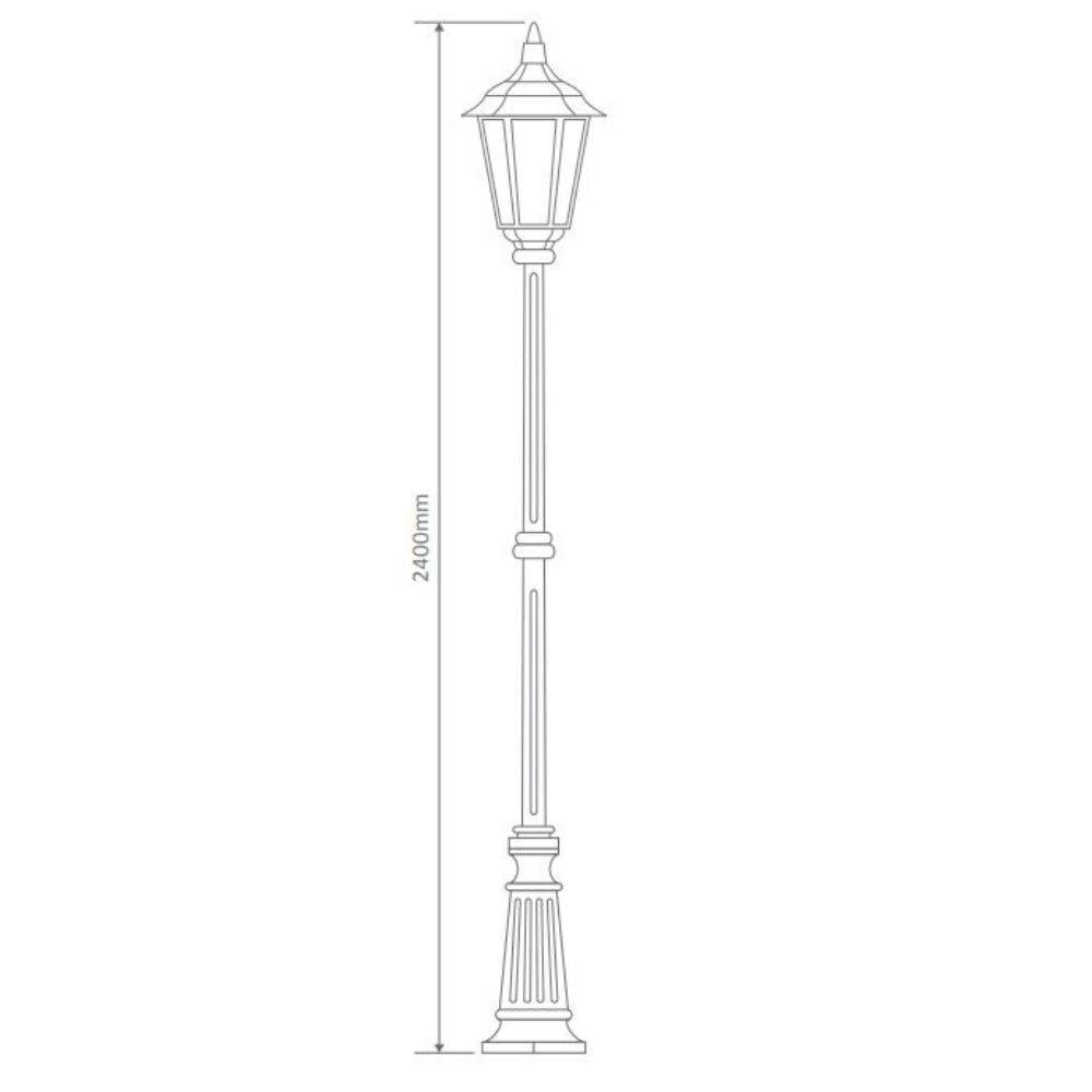 Domus GT-168 Chester Large Post Light - Single-Domus Lighting-Ozlighting.com.au