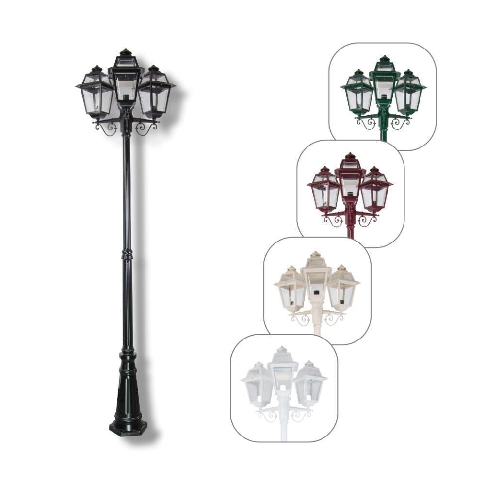 Domus GT-282 Avignon Post Light - Triple Head-Domus Lighting-Ozlighting.com.au