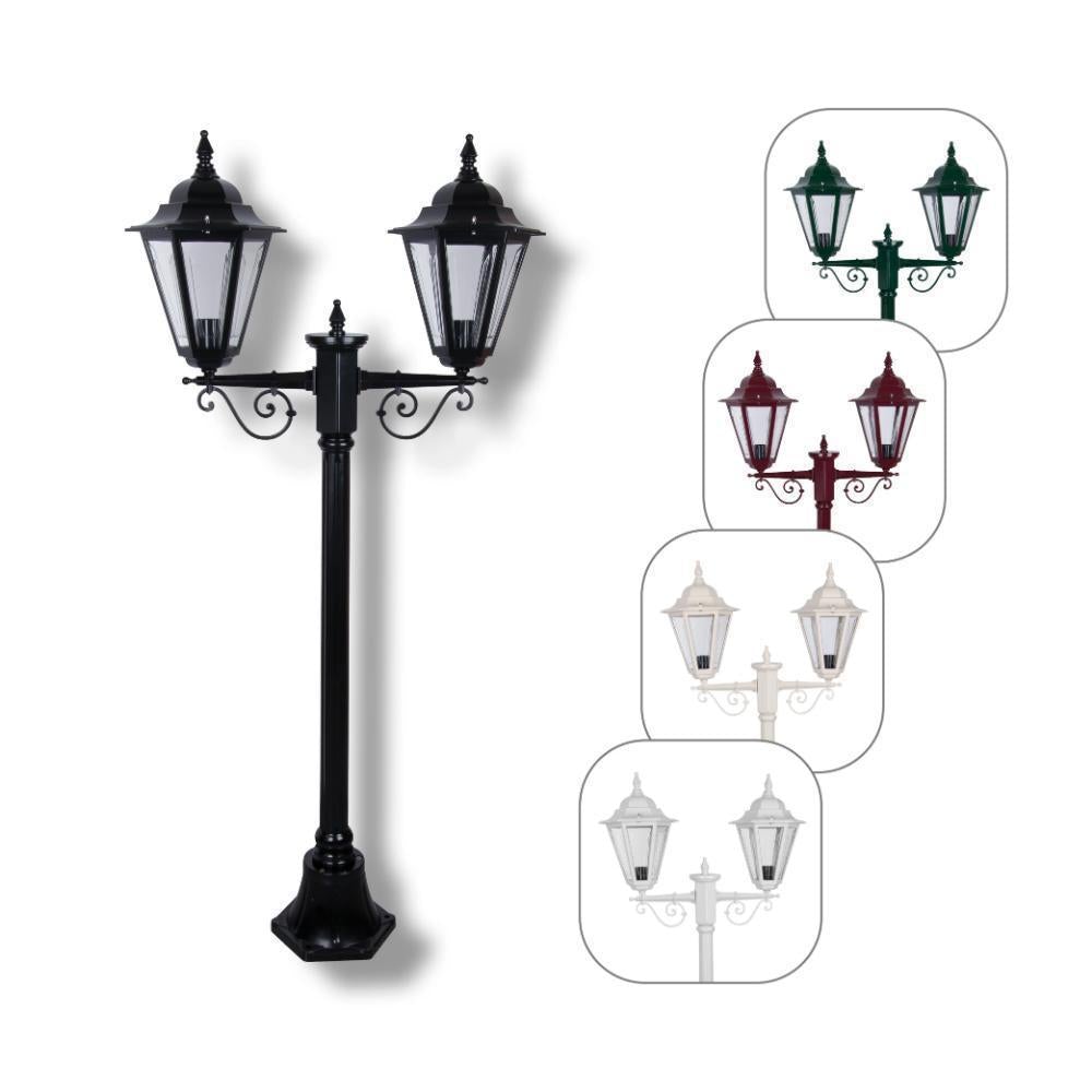 Domus GT-425 Turin Post Light - Twin Head-Domus Lighting-Ozlighting.com.au