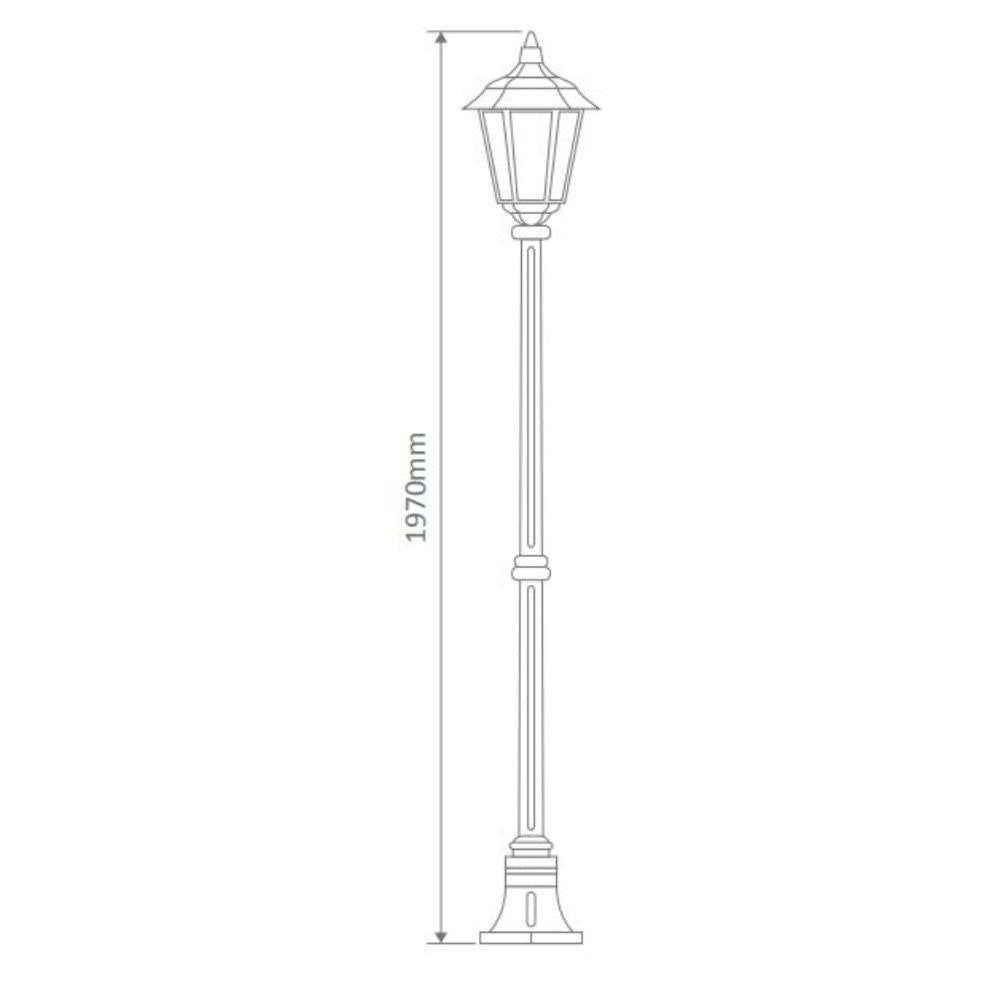 Domus GT-426 Turin - Single Head Medium Post Light-Domus Lighting-Ozlighting.com.au