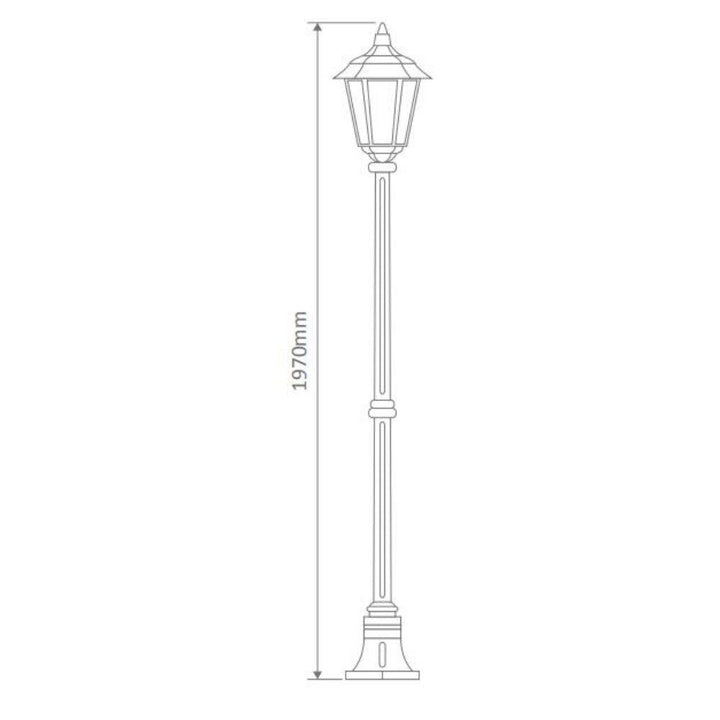 Domus GT-426 Turin - Single Head Medium Post Light-Domus Lighting-Ozlighting.com.au