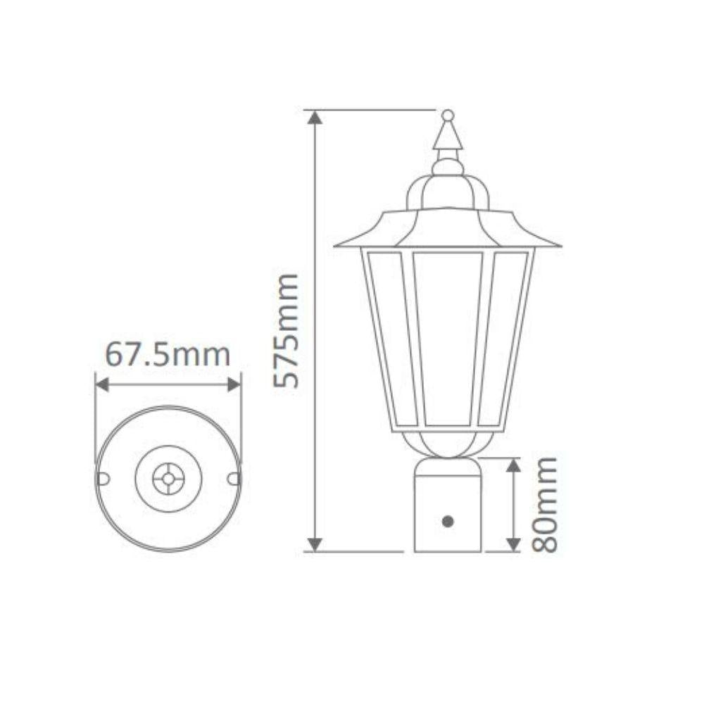 Domus GT-486 Turin Large Outdoor Post Top Light-Domus Lighting-Ozlighting.com.au