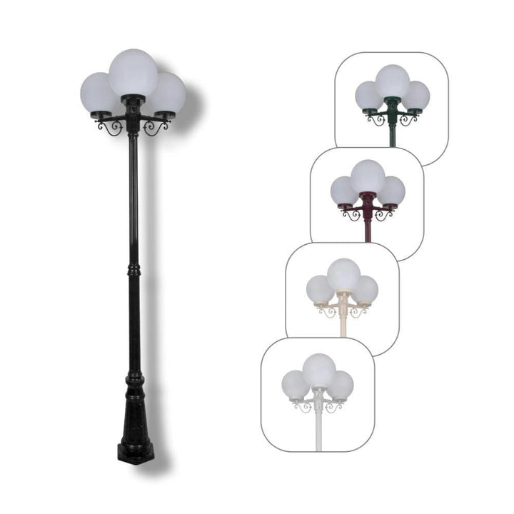 Domus GT-562 Siena - Triple 25cm Spheres Tall Post-Domus Lighting-Ozlighting.com.au