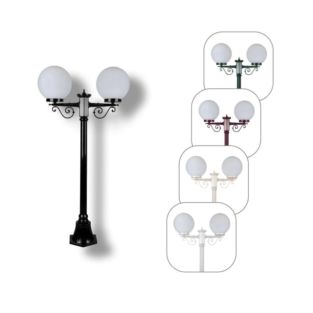 Domus GT-567 Siena - Twin 25cm Spheres Short Post-Domus Lighting-Ozlighting.com.au