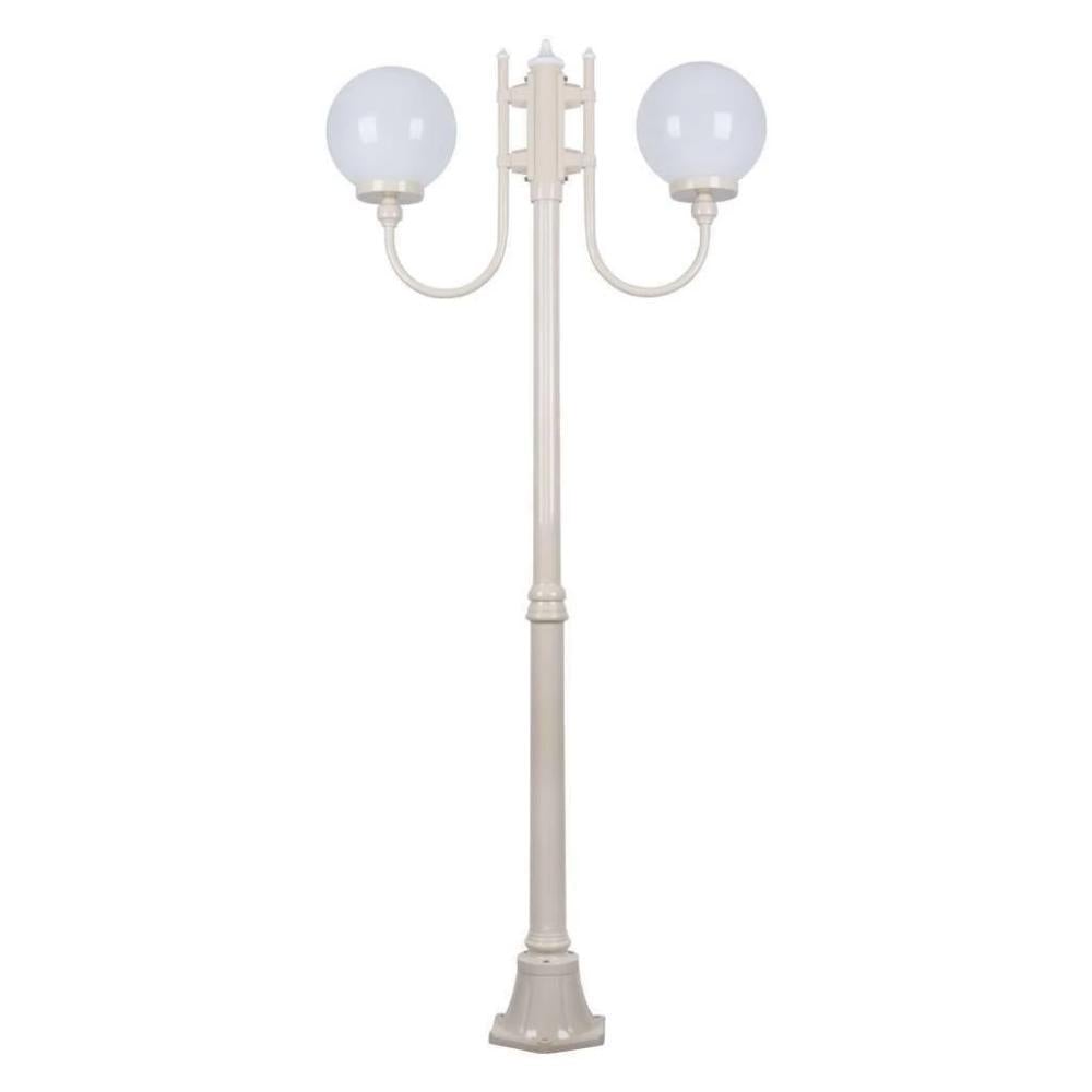 Domus GT-614 Lisbon - Twin Head 25cm Sphere Curved Arm Medium Post Light-Domus Lighting-Ozlighting.com.au